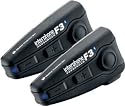 INTERPHONE F3 DUO TWIN PACK UNIVERSAL MOTORCYCLE BLUETOOTH INTERCOM COMMUNICATION SYSTEM FOR OPEN FLIP AND FULL FACE HELMETS