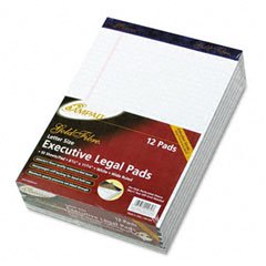 Ampad 20-070R Gold Fibre Perforate Pads, White Paper, Legal Rule, 50-Sheets Per Pad, Size 8 1/2x11 3/4 Inches, 12 Pack