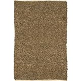 2' x 3' Hand-woven Contemporary Rug Jute Leather by Chandra Rugs