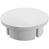 FORMUFIT F001IDC-WH-10 PVC Internal Domed End Cap, Furniture Grade, 1" Size, White (Pack of 10)