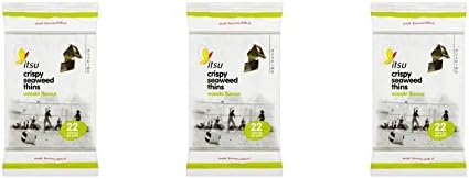 (3 PACK) - Itsu Wasabi Crispy Seaweed Thins| 5 x 18 gx |3 PACK - SUPER SAVER - SAVE MONEY