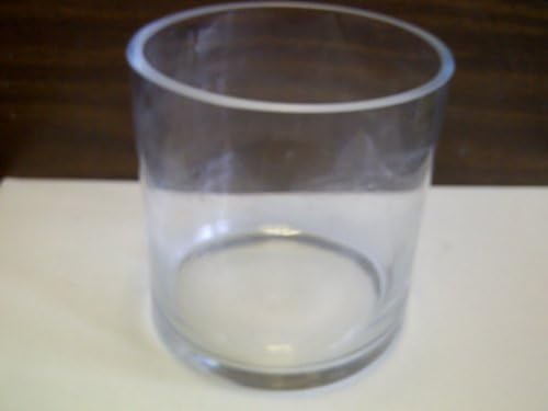 TBC 5" x 5" CYLINDER VASE: "CASE OF 12": Clear Cylinder Round Glass Vase: 5" Opening. 5" Heigh Use With Vase Fillers, Beautiful for Flowers, Fruit, River Rocks, Gem Stones, LED Lights. "Great Size Vase Easy to Fill with Flowers" Bulk Case of 12