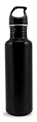 Liquid Logic Excursion BPA Free Single Wall Stainless Steel Water Bottle (26-Ounce, Black)