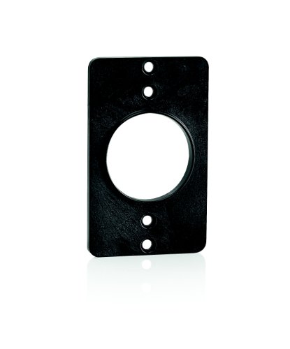 Leviton 3055-E Coverplate, Standard, Single-Gang, Thermoplastic, 1.56-Inch Diameter, Black