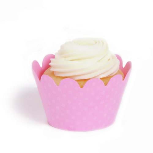 Dress My Cupcake Maya Mini Rose Light Pink Cupcake Wrappers, Set of 18