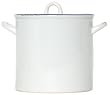 Stoneware Pottery Distressed Blue and White 48oz Canister 6"D, 5.25"H Set of 2
