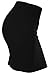 KMystic Basic Mini Skirt with Wide Waist Band (Small, Black)