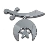 Shriners Freemasonary Mason Masonic Lodge Fraternal Chrome Plated Premium Metal Car Truck Motorcycle Emblem