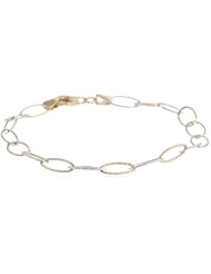 14k Two-Tone Gold Bracelet, 7.25"