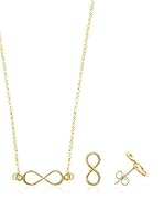 Córdoba Jewels Conjunto de collar y pendientes plata de ley 925 milésimas