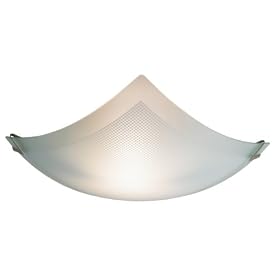 Eurofase F-1FOR3-35 Forte 1-Light Flush, Brushed Nickel White by Eurofase