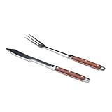 Grillfinity 210200 2-Piece Pakka Wood Barbecue Cutlery Set