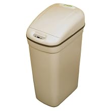 NST Nine Stars DZT-33-1GY Infrared Touchless Automatic Motion Sensor Lid Open Trash Can, Grey, 8.7-Gallon