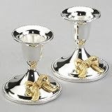Gold Bow Candlesticks