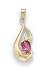 14k Swirl Pink Topaz Pendant