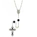 Jewelry : Black Hand Enameled Limited Edition Silver Tone Rosary