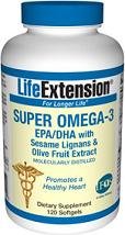 Super Omega 3 EPA DHA with Sesame Lignans and Olive Fruit Extract - 120 - Softgel