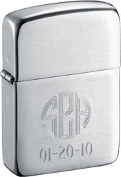 Zippo 1941 Replica Brushed Metal Lighter - Free Engraving