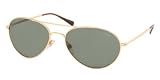 Polo Ralph Lauren - POLO RALPH LAUREN PH 3019 9004/71 SHINY GOLD/GRAY GREEN METAL AVIATOR SUNGLASSES