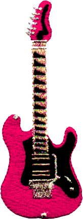 Pink Fender Stratocaster Guitar - Embroidered Iron On or Sew On Patch