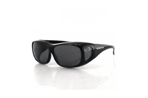 Bobster Condor Fitover Sunglasses,Black Frame/Smoked Lens,one size