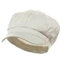 Cotton Elastic Newsboy Cap-White