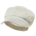 Cotton Elastic Newsboy Cap-White