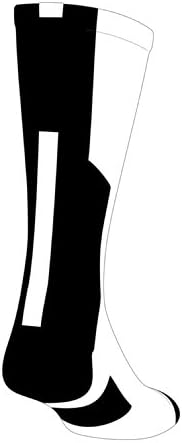 TCK Player Id White/Black Number Crew Sock (Blank - Single Sock, Medium)