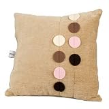 Glenna Jean Just Buggy Pillow - Tan with Circles by Glenna Jean