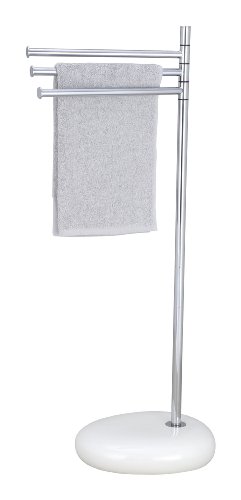 Wenko 19499100 Handtuchst&auml;nder Pebble Stone, wei&szlig;