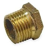 Industrial Grade 1VFX8 Hex Bushing, Red Brass, 3/4 x 1/4 In