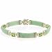 Riches from the Orient. Genuine Peridot and Jade Bracelet with Sterling Silver Settings and Closures