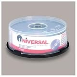 Click here to buy CD R Discs, 52x, 700MB 80Min, Printable Surface, Spindle, Matte White, 50 Pack (UNV77855)... by Universal.