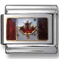 Canada-Flag Italian charm