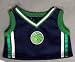 Green & Navy Blue Basketball Jersey fits Webkinz, Shining Star & 8"-10" Make Your Own Stuffed Animals