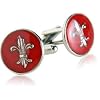 Fleur De Lis Manschettenkn�pfe - Rot in Pr�sentationsbox