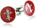 Fleur De Lis Cufflinks in Red