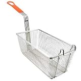 Deep Fryer Basket - Small - Orange Handle by KegWorks