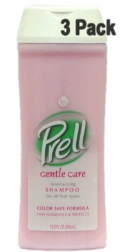 Prell Gentle Care Moisturizing Shampoo, Color Safe Formula, 13.5 Oz (Pack of 3)