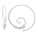 Sterling Silver Bead Swirl Circle Hoop Earrings