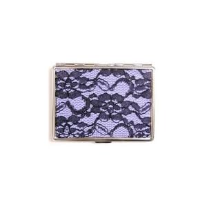 Outer Rebel Fashion Flasks and Smoking Accessories- Black Lace over Lavendar Stainless Steel...