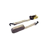 Buy 1 X 10' Ratchet Strap with Rubber Handle & Vinyl Coated, Double Wire J-Hooks by US Cargo Control