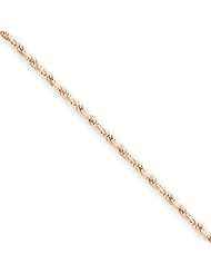 1.8mm, 14 Karat Rose Gold, Diamond-Cut Rope Chain - 20 inch