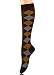 Brown Dotted Argyle Knee High Socks
