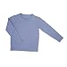 Merino Kids Long-Sleeve Baby Pajama Top, Periwinkle Blue, 3-4 years, 100% Natural Merino