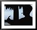 A Cigar-Smoking Cuban Man in Silhouette Holds a Baby Crocodile Framed Art Poster Print by Steve Winter, 31x25