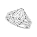 14K White Gold Diamond Engagement Ring - 0.75 Ct.