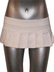 Short n Sexy Micro Pleated White Mini Skirt