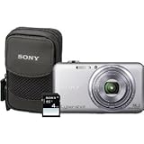 Sony Cyber-Shot DSC-WX70BDL 16.2MP CMOS Digital Camera with 4 GB Memory Card and Case (Silver) (2012 Model)