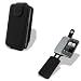Noir Luxe Black Leather Flip HTC Touch Pro 2